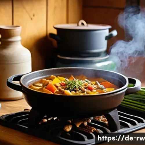 Home 31 전통 조미료로 만드는 건강식 - A rustic German kitchen scene featuring traditional spices displayed in small glass jars and wooden ...